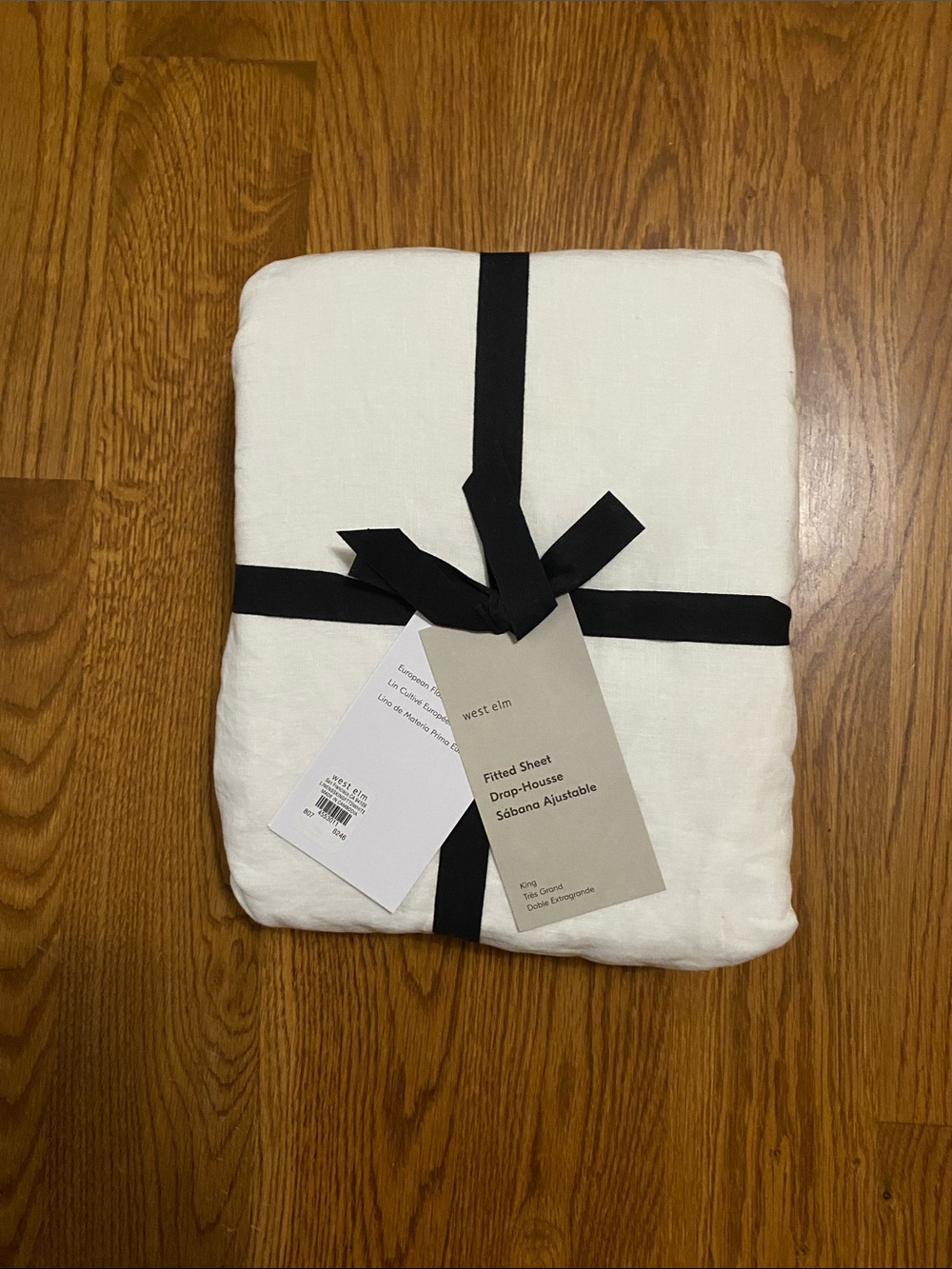 West Elm European Flax Linen King Size Fitted Sheet
